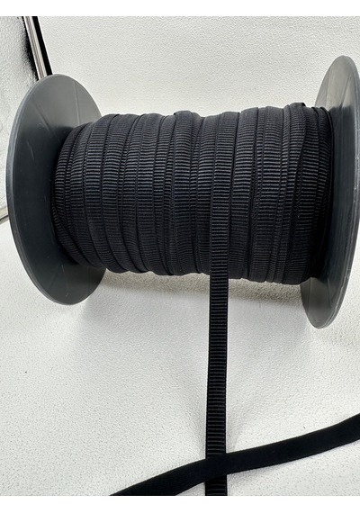 1 Cm Çizgili Grogren Lastik-5 Metre-siyah
