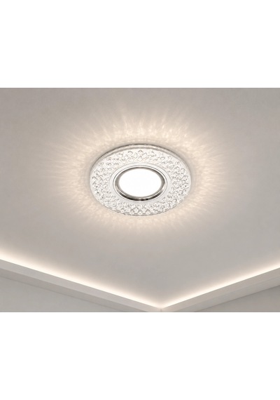 Kristal Cam Spot Kasa Led Çerçeveli Yuvarlak 4000k Sıva Altı Gu10 Duy 1 Adet Bx-316684 Diğer
