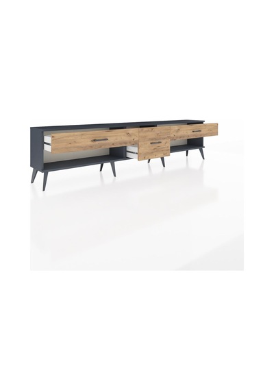 Arges Tv Ünitesi 3 Çekmeceli 220x30x51 Antrasit-antrasit/çam Antrasıt/atlas Çam - Antrasıt Arges Tv Ünitesi 3 Çekmeceli 220x30x51 Antrasit-antrasit/çam Antrasıt/atlas Çam - Antrasıt