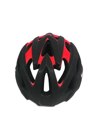 Kron Kask - Mv29 - Arka Led Lambalı - Fileli Siyah Kırmızı