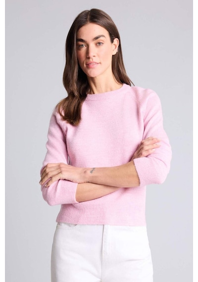 Defacto Regular Fit Bisiklet Yaka Basic Düz Soft Touch Yumuşak Triko Kazak D8678ax26sppn354 Pembe-pn354