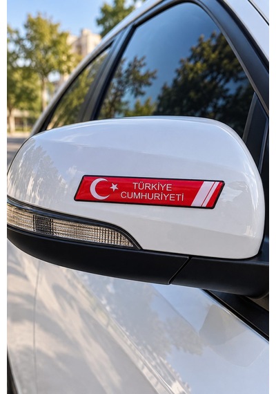 Türkiye Cumhuriyeti 3d Damla Etiket Seti 6 Parça Araç Motor Bisiklet Sticker