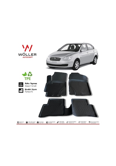 Hyundai Accent Era Paspas 2006 2012 3D Havuzlu Wöller Paspas