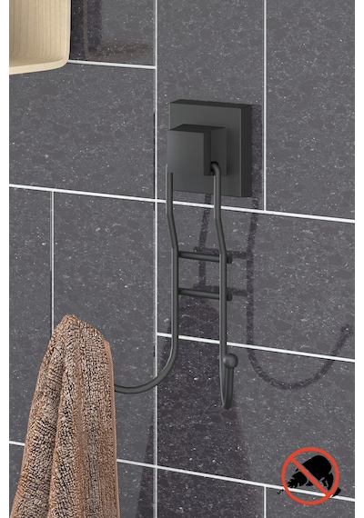 Teknotel Banyo Havlu Askısı Havluluk Askı Mat Siyah Ef236 Siyah