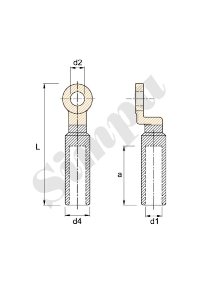 Simpa Bkp-d/025-m12/sd Bimetal Kablo Pabucu Al-cu 25 Mm2 M12 - 40 Adet