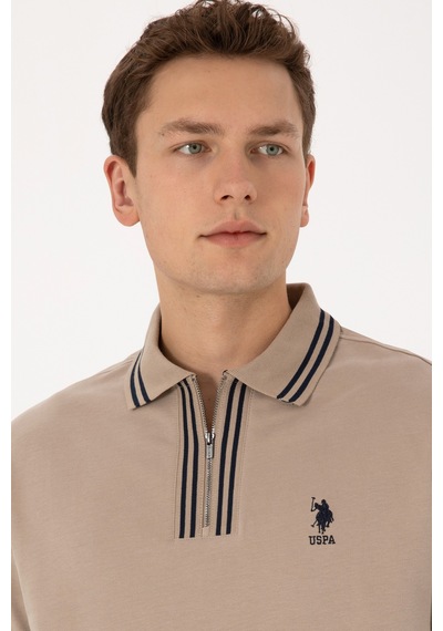 U.s. Polo Assn. Erkek Koyu Bej Sweatshirt 50308927-vr088 Koyu Bej