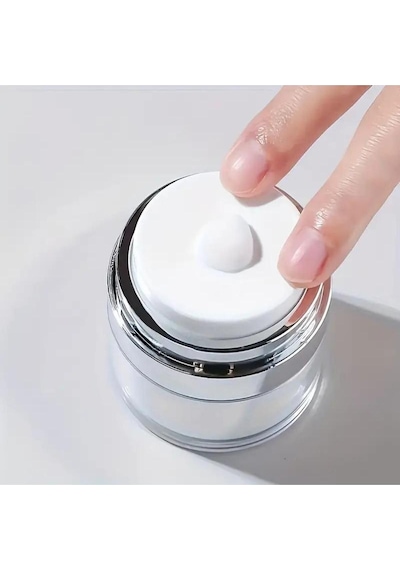 Hava Almayan Basınçlı Hava Geçirmeyen Krem Losyon Kavanozu 50 Ml Şeffaf 6 X 6 X 8 Tekli Krem Kavanoz