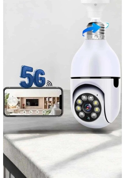 E27 Duy Tipi Wifi Güvenlik Kamerası 1080p Dönebilen