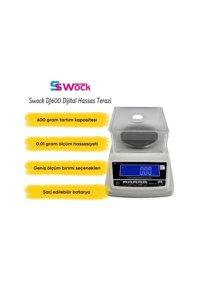 Swock Dj600 Dijital Hassas Terazi 600gr / 0.01gr