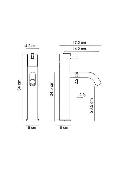 Fontana - Yüksek Tip Lavabo Bataryası Altın Outlet - Fa-4022m- Diğer