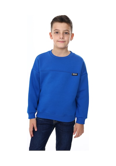 Toontoy Kids Toontoy Erkek Çocuk Relax Fit Bisiklet Yaka Düşük Omuz Baskılı Parçalı Sweatshirt - 2 İplik Saks Toontoy Kids Toontoy Erkek Çocuk Relax Fit Bisiklet Yaka Düşük Omuz Baskılı Parçalı Sweatshirt - 2 İplik Saks