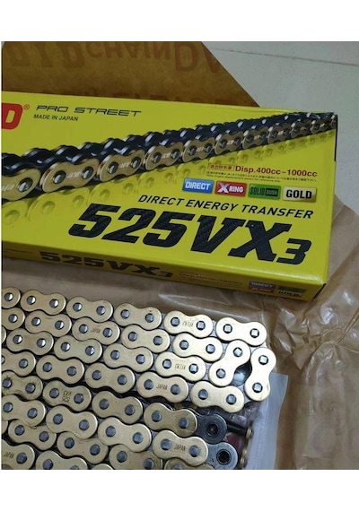 Did 520-108vx3 1991-1996 Kawasaki Kle 500 Uyumlu Zincir Vx3 Xring Gold Sarı Renk