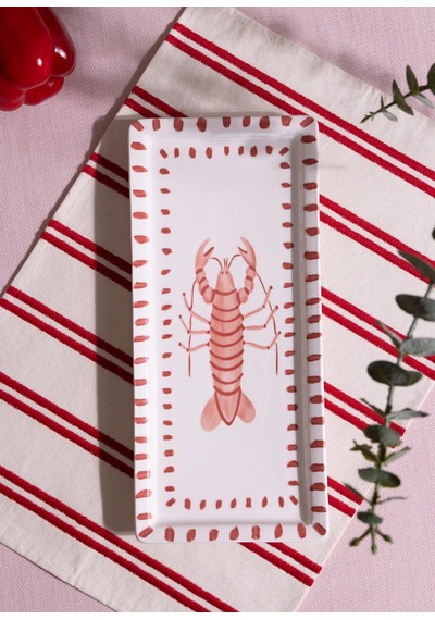 The Mia Italian Summer Dikdörtgen Servis Tabağı 35x16 Cm Çok Renkli