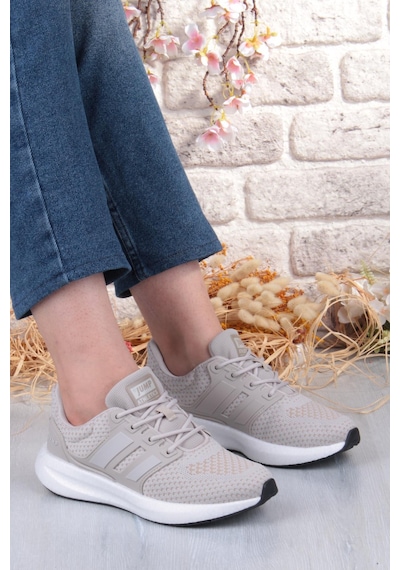Jump 35132 Hafif Rahat Orijinal Ürün Sneaker Kadın Spor Ayakkabı Krem