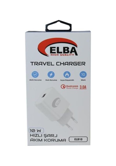 Elba Elb10 10w 3.0a Hızlı Şarj Akıllı Koruma Usb Ev Şarj Cihazı