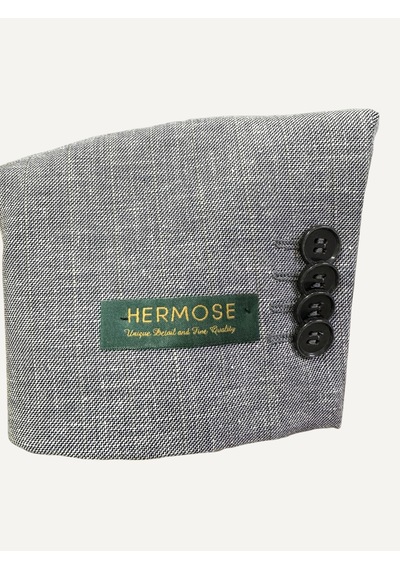 Hermose Essential Taş Gri Keten Dokulu Takım Elbise