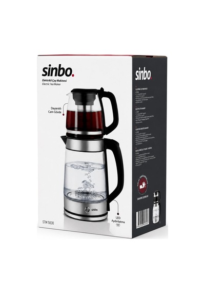 Sinbo 2'si 1 Arada Çaycı - Kettle - 2.0l + 1.2l Kapasite - Cam Gövde Diğer
