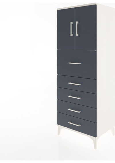 Hyperion Dolap 2 Raflı 5 Çekmeceli 2 Kapaklı 60x44x163 Aytaşı... Aytaşı
