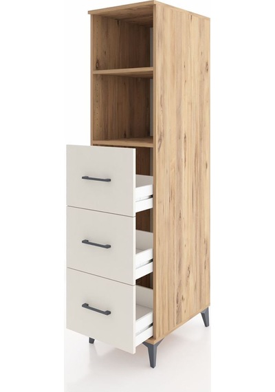 Kronos Dolap 2 Raflı 3 Çekmeceli 44x59x182 Çam-aytaşı Atlas Çam