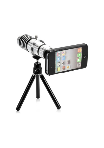 Apple Uyumlu iPhone 5 5s 4 4s Için Alüminyum 14x Optik Zoom Yakından Görüntü Çekme Dürbün