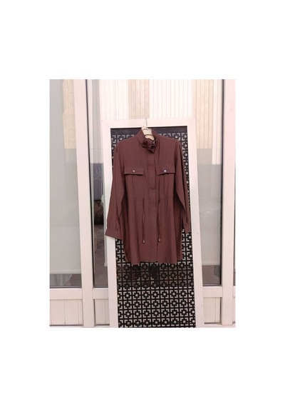 Çınar Boutique Yazlık Tesettür Hırka Kahverengi Kahverengi