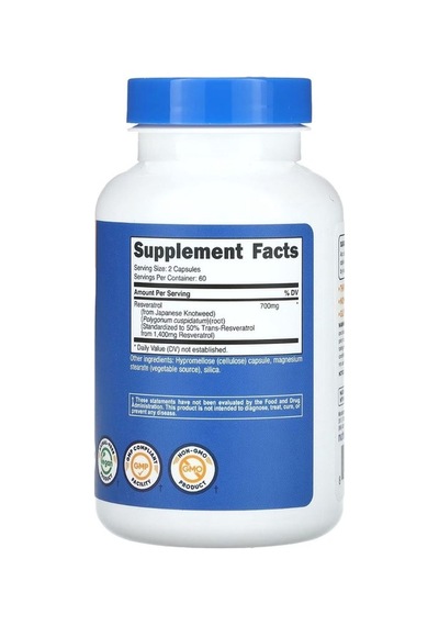 Nutricost Resveratrol 700 Mg 120 Kapsül