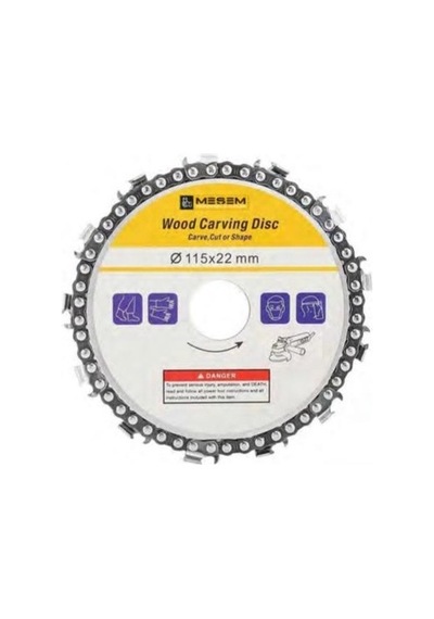 Meşem Zincirli Ahşap Testere 115x22 MM- Dairesel Ahşap Oyma Diski
