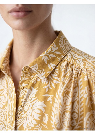 Lcw Everyday Bej Desenli Oversize Kadın Gömlek Tunik
