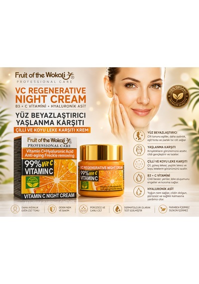 B3 + C Vitamini Beyazlatıcı Hyaluronik Asit Beyazlatıcı Yaşlanma Karşıtı Çill Koyu Leke Krşıtı Krem 50 Ml