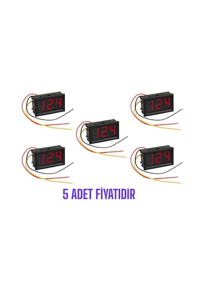 Dijital Voltmetre Dc 0-100v 3 Kablolu - 5 Adet-4852