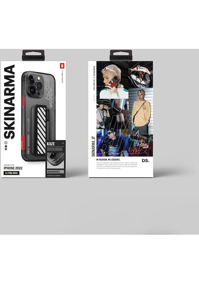 Apple Uyumlu iPhone 14 Pro Max Kılıf Skinarma Şeffaf Desenli Kaze Kapak
