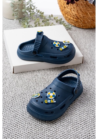 N Moda Unisex Çocuk Figürlü Sticker Sandalet-terlik Fenerbahçe