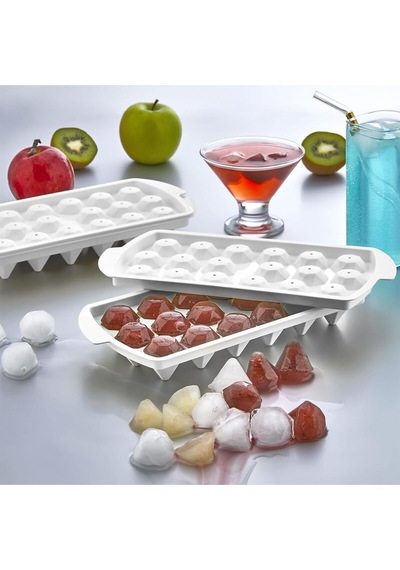 18'li Elmas Model Buz Kalıbı Elmas Buzluk - 1 Adet Plastik Diğer