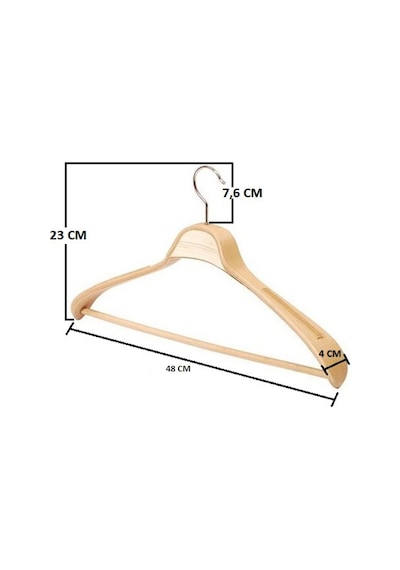 10 Adet Yüksek Kalite 48 CM Ahşap Askı Ceket Askısı Elbise Askısı Ahşap