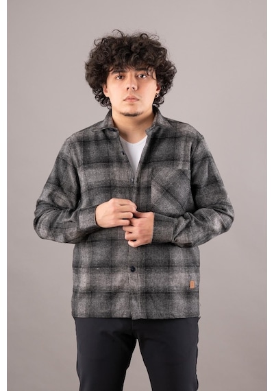 Bican Cepli Oversize Erkek Oduncu Gömlek