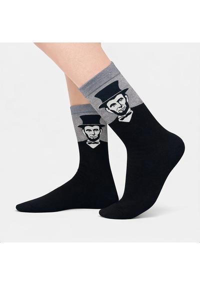 Carnaval Socks Abraham Lincoln Art Desenli Renkli Çorap Çok Renkli