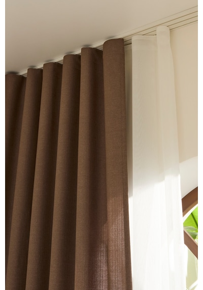 Kaşmir Home Perla Keten Fon Perde Vizon 150x270 Cm Vizon
