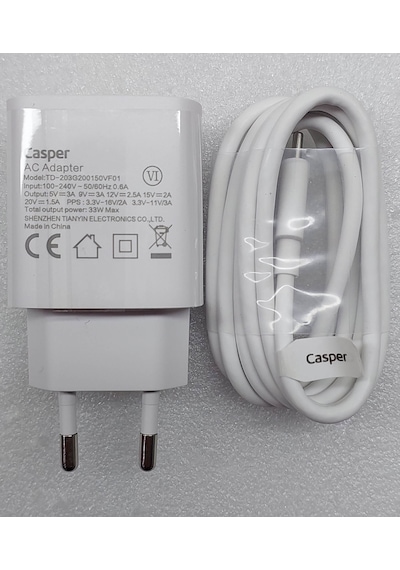Casper X40 Telefon Şarj Cihazı  Type C 33w Süper Hızlı Renk - Beyaz