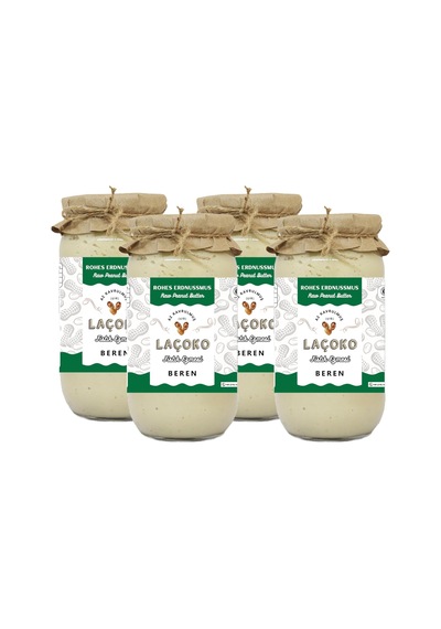 Laçoko 4 Kg İsme Kişiye Özel Şekersiz, Saf, Katkısız Fıstık Ezmesi Glutensiz, Vegan, Doğal Az Kavrulmuş Diğer