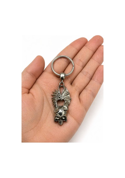 Gotik Butterfly Ejderha Figürlü Metal Anahtarlık Unisex