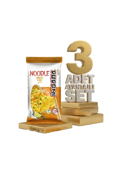 Dudomi Kore Usulü Köri Çeşnili Noodle 3x70 Gr