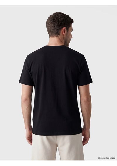 Lcwaıkıkı Classic Siyah Slim Fit %100 Pamuk Erkek Tişört