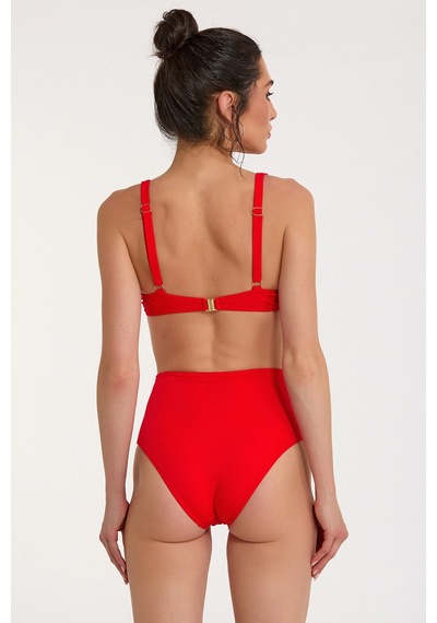 Modadua Argento 1475-3028 Kadın Fiyonklu Bikini Takımı Kırmızı