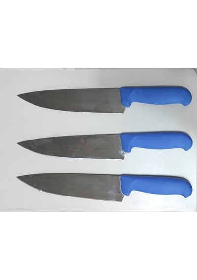Şef Bıçağı - Moor Steel - Bursa 3'lü Set Mavi