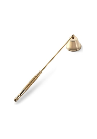 Çelik Gold 24 Cm Dekoratif Çan Dizayn Saplı Mum Söndürücü Cin818s