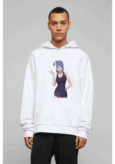 Anime Tokyo Ghoul Anteiku Baskılı Beyaz Erkek Örme Kapşonlu Sweat (531035832)