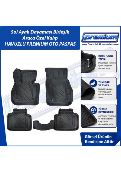 Bmw X1 Paspas Araca Özel F48 Paspas 2015 - 2022 Arası Derin Havuzlu Premium Oto Paspas