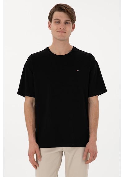 U.S. Polo Assn. Erkek Comfort Fit Bisiklet Yaka Siyah Tişört 50307322-VR046 U.S. Polo Assn. Erkek Comfort Fit Bisiklet Yaka Siyah Tişört 50307322-VR046