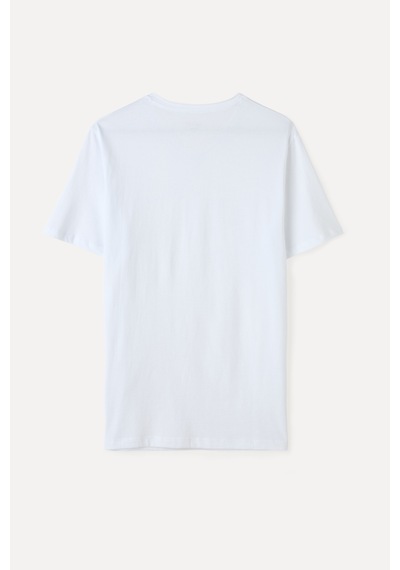Mudo Erkek Erkek Beyaz V Yaka T-shirt 1263851