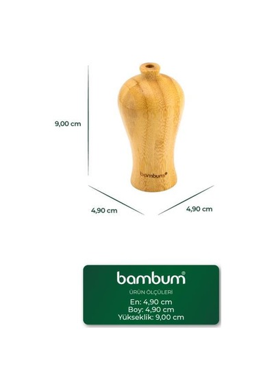 Bambum Guro - Bambu Vazo 9 4,9cm Ahşap